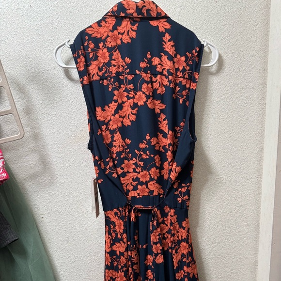 Nanette Lepore Navy and Coral Floral Dress NWT - Picture 8 of 8